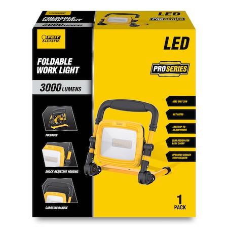 Feit Electric Feit Pro Series 3000 lm LED Corded Stand (H or Scissor) Work Light WORK3000XLPLUGF